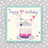 Happy 9th Birthday Girl Card