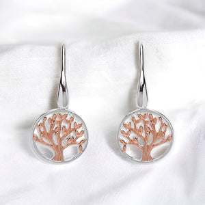 Unique & Co Sterling Silver and Rose Gold Tree Earrings - More Than Just a Gift | Narborough Hall
