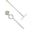 Sterling Silver 2 Hearts T-Bar Bracelet