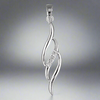 Sterling Silver Triple wave with white cubic zirconias drop pendant - More Than Just a Gift | Narborough Hall