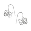 Iris & Miel Sterling Silver Cut Out Butterfly Drop Hook Earrings