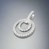 Sterling Silver CZ Double Circle Necklace