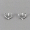 Sterling Silver Small Open Heart Studs - More Than Just a Gift | Narborough Hall