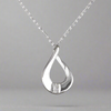 Sterling Silver Twisted Loop CZ Necklace - More Than Just a Gift | Narborough Hall