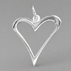 Sterling Silver Abstract Outline Heart Necklace - More Than Just a Gift | Narborough Hall