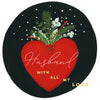 Janie Wilson Red Heart with Holly – Husband Christmas Card