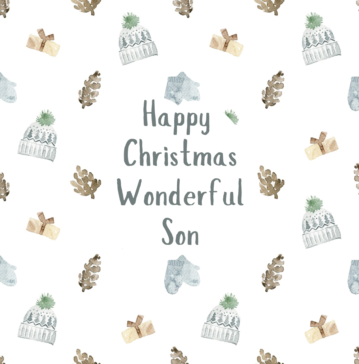 Winterland Son Woolies Christmas Card