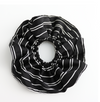 Oversized Black & White Striped Scrunchie