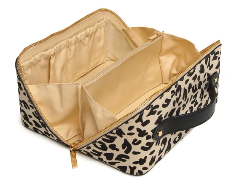 Alice Wheeler Leopard Large Train Case