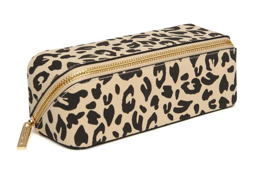 Alice Wheeler Leopard Small Train Case