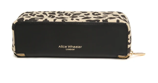 Alice Wheeler Leopard Small Train Case