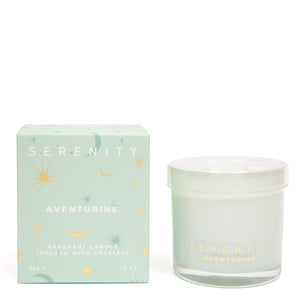 Serenity Crystal Abundance & Aventurine Candle - More Than Just a Gift | Narborough Hall