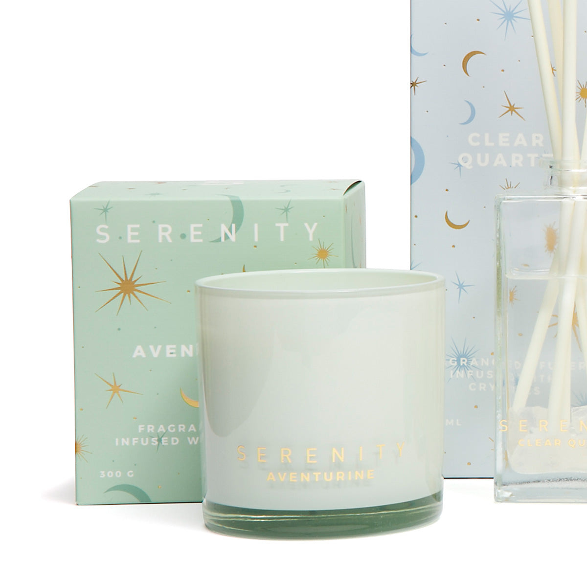 Serenity Crystal Abundance & Aventurine Candle - More Than Just a Gift | Narborough Hall