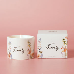 the cottage garden ceramic candle 100g - lovely - More Than Just a Gift | Narborough Hall