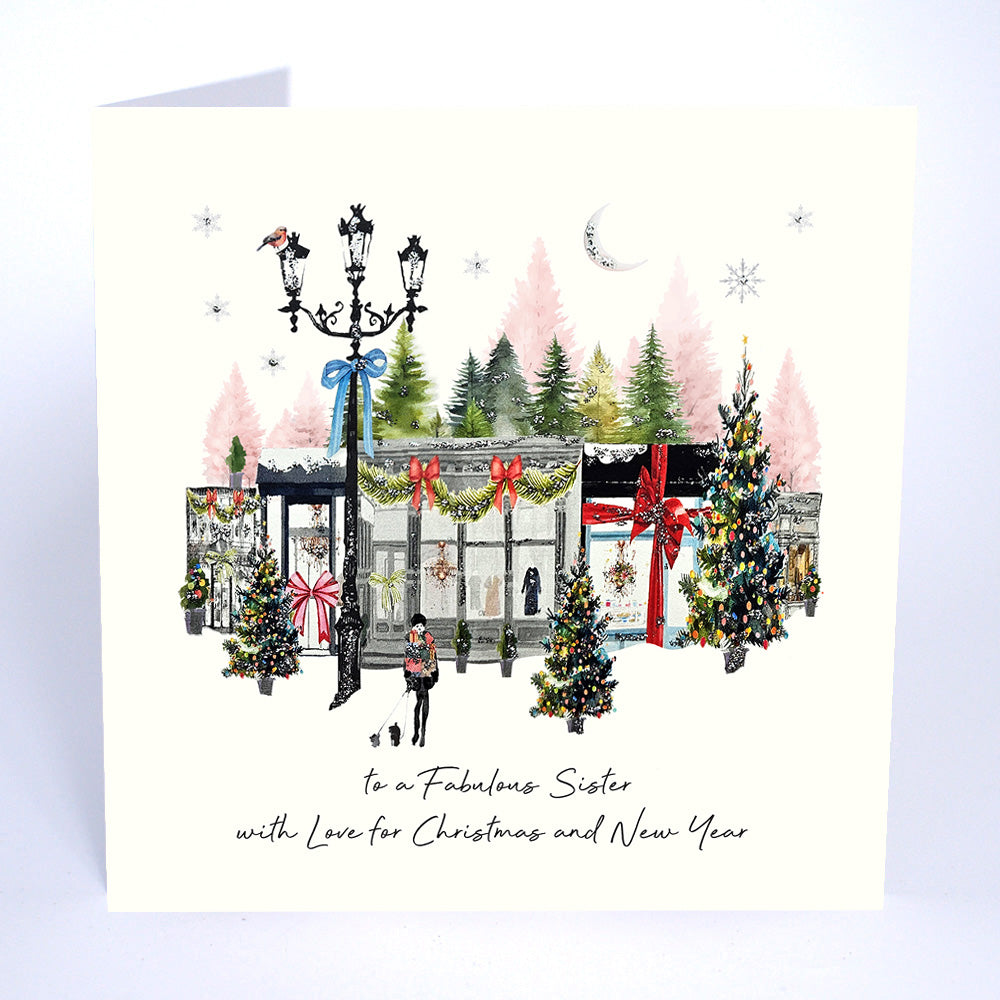 Five Dollar Shake To A Fabulous Sister With Love for Christmas And New Year (Shops) Christmas Card