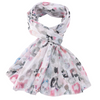Grey, White & Pink Pastel Leopard Print Scarf