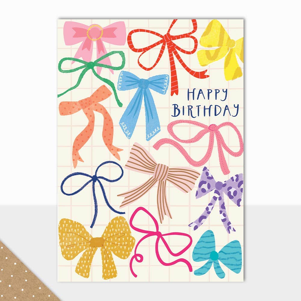Eden Collection - Happy Birthday Bows Card - More Than Just a Gift | Narborough Hall