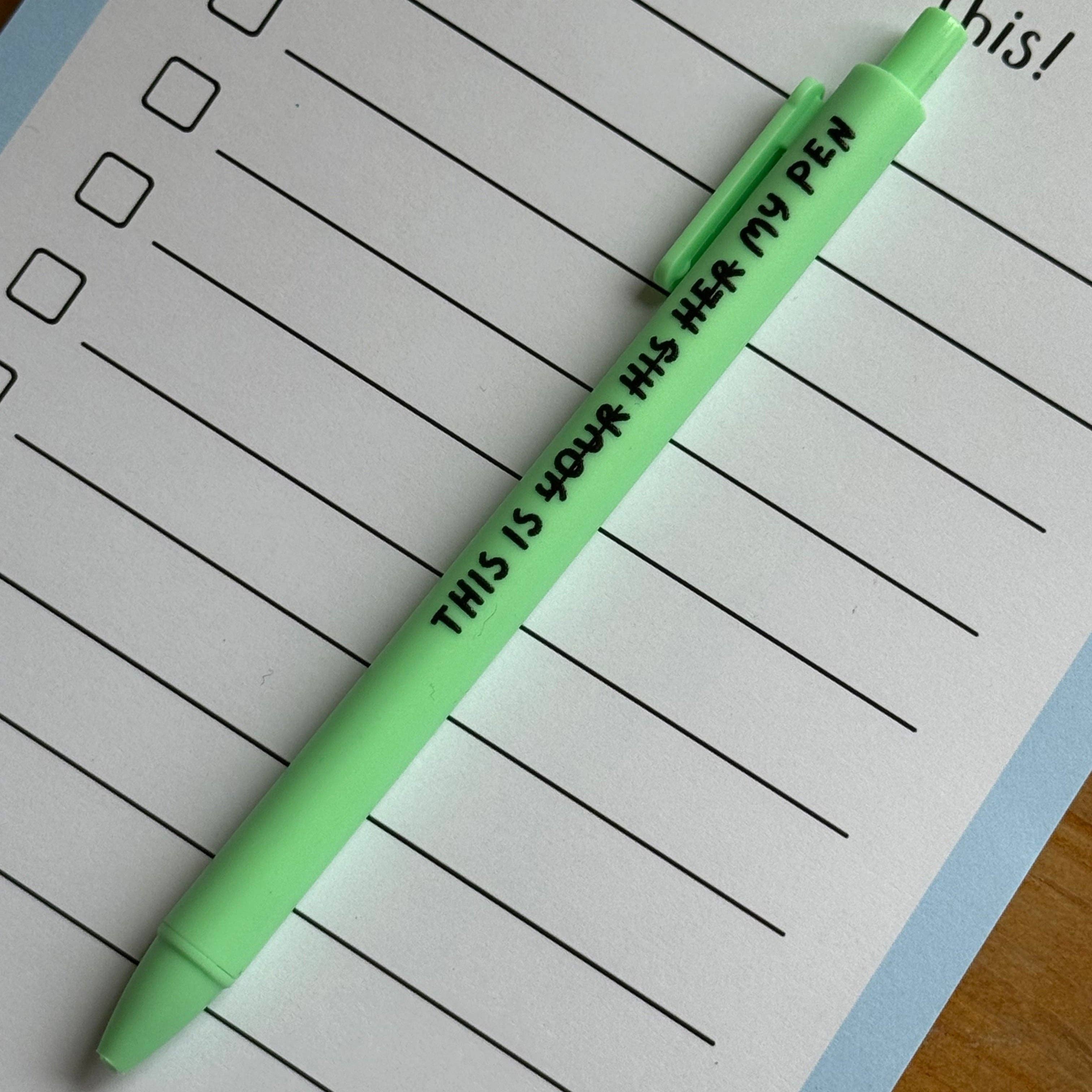 Quirky Doodles - Funny Quote Pens: Lime Green