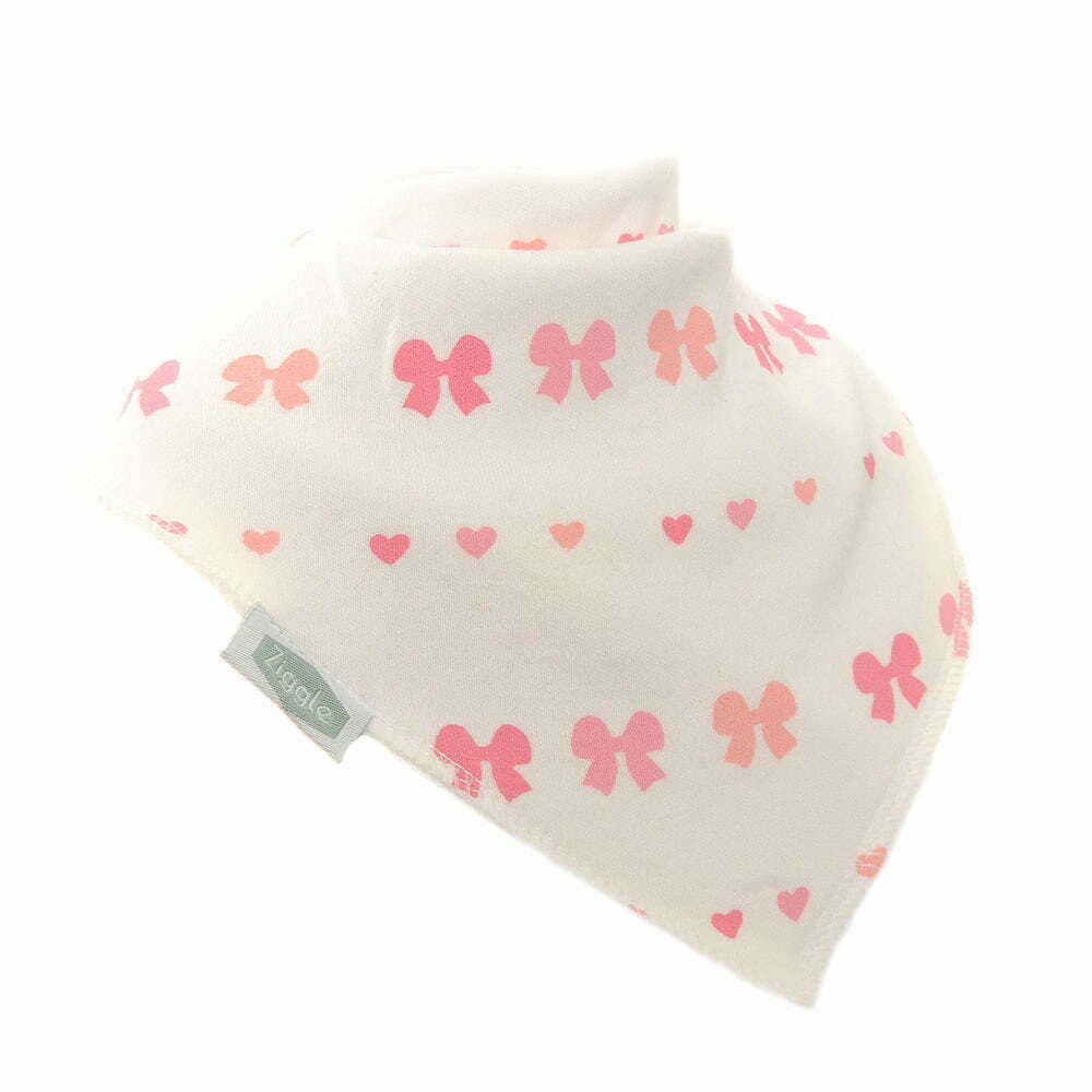 Ziggle Baby - Hearts and Bows Bib Set: Set