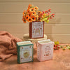 Cosy Chapter Book Stoneware Decorative Vase 3 Asstd