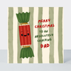 Petimo - Dad Cracking Christmas Striped Fun Card