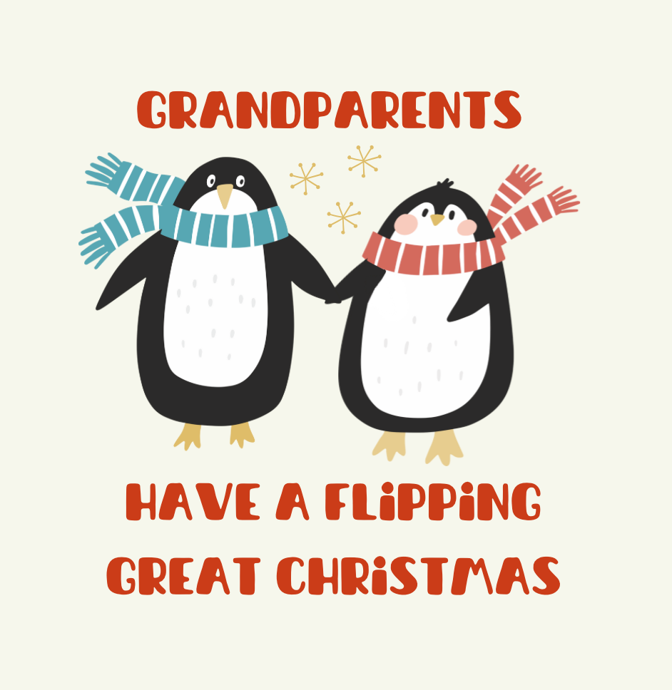 Petimo - Polar Party Grandparents Great Christmas Penguins Card