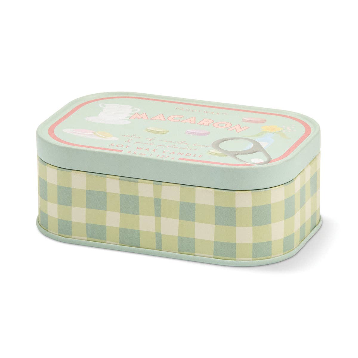 Paddywax Bistro Printed Tin Candle - Macaron