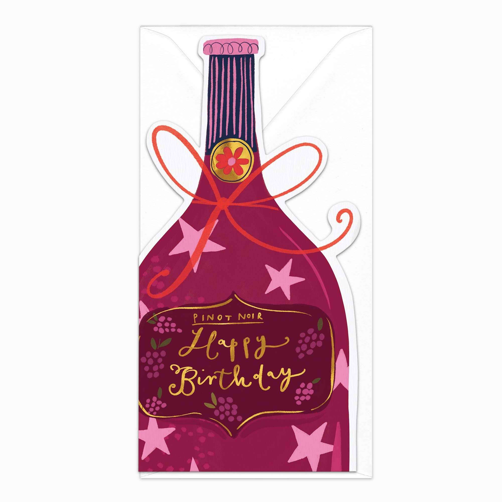 Whistlefish - Tall Wine Birthday Card