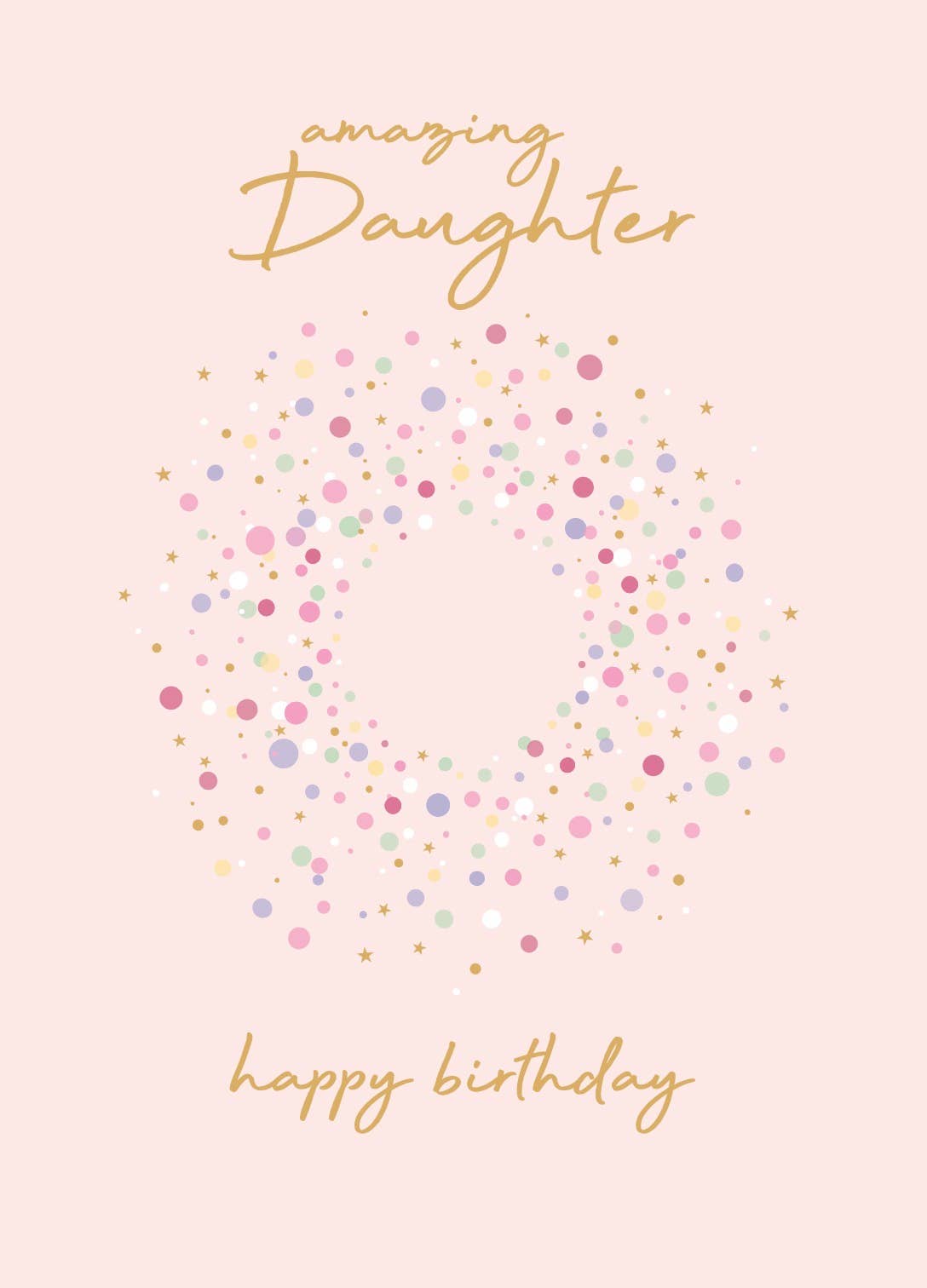 Petimo - In The Mix Daughter Confetti Gold Foil Card