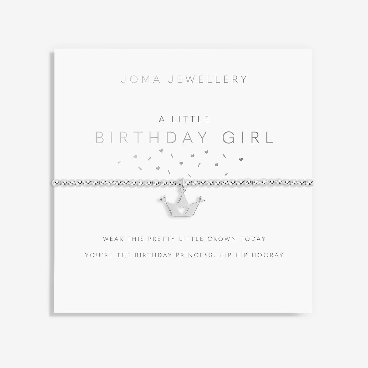 Joma Jewellery Girls a little Birthday Girl Bracelet - crown - More Than Just a Gift | Narborough Hall