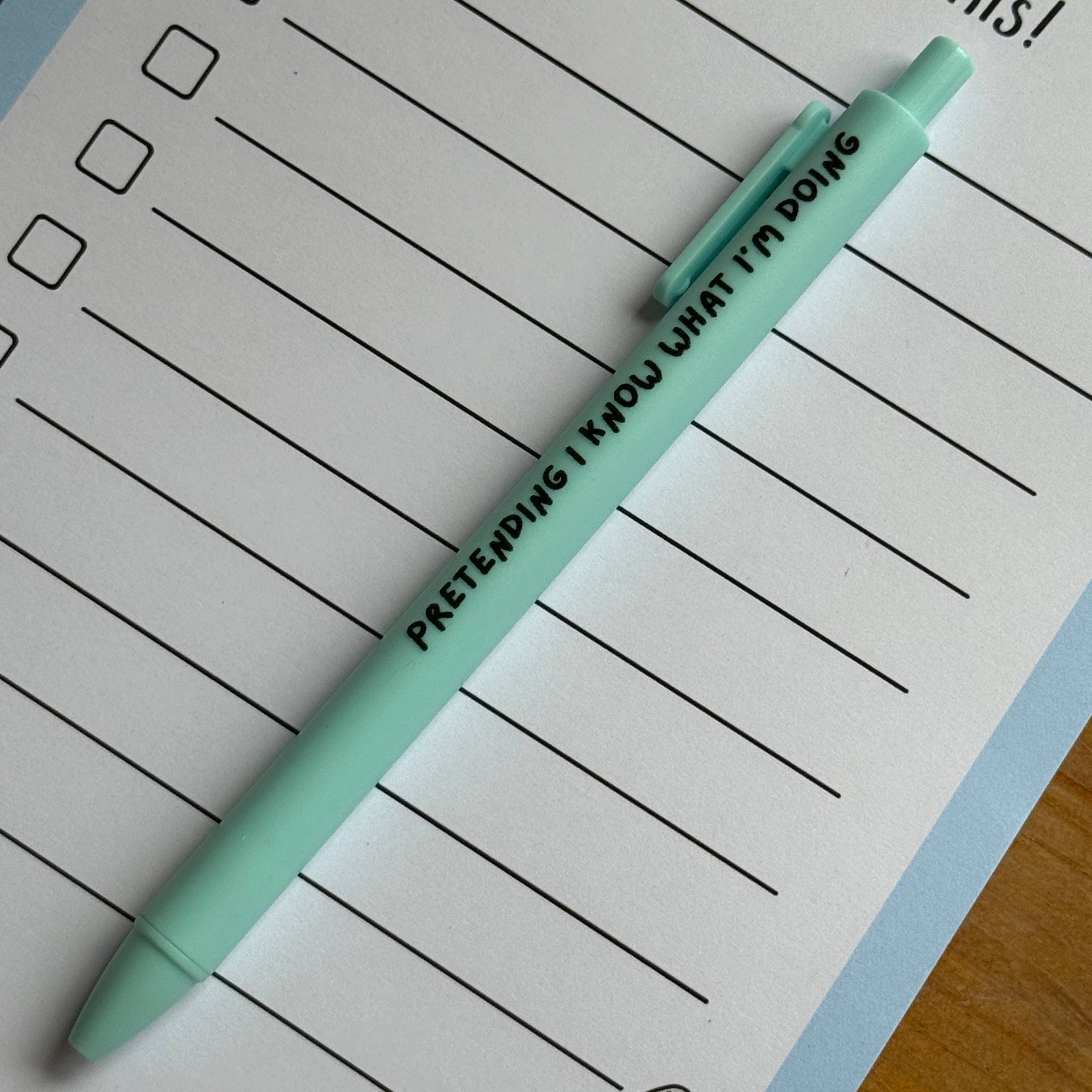 Quirky Doodles - Funny Quote Pens: White