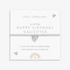 Joma Kids' A Little 'Happy Birthday Daughter' Bracelet In Silver Plating