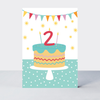 Petimo - Make A Wish Age Two Birthday Cake Card Gender Neutral