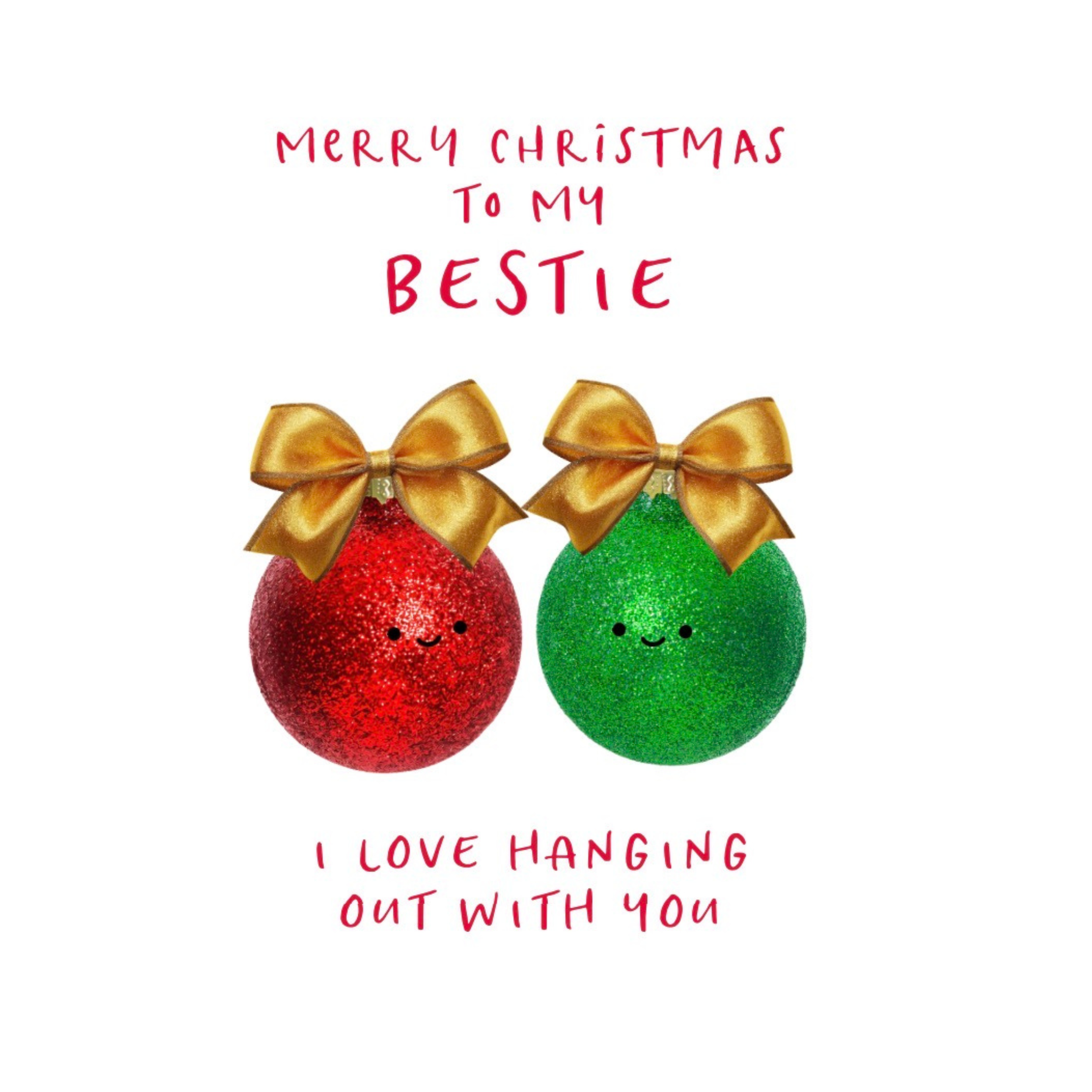 Petimo - Bestie Baubles Fun Cute Better Together Christmas Card