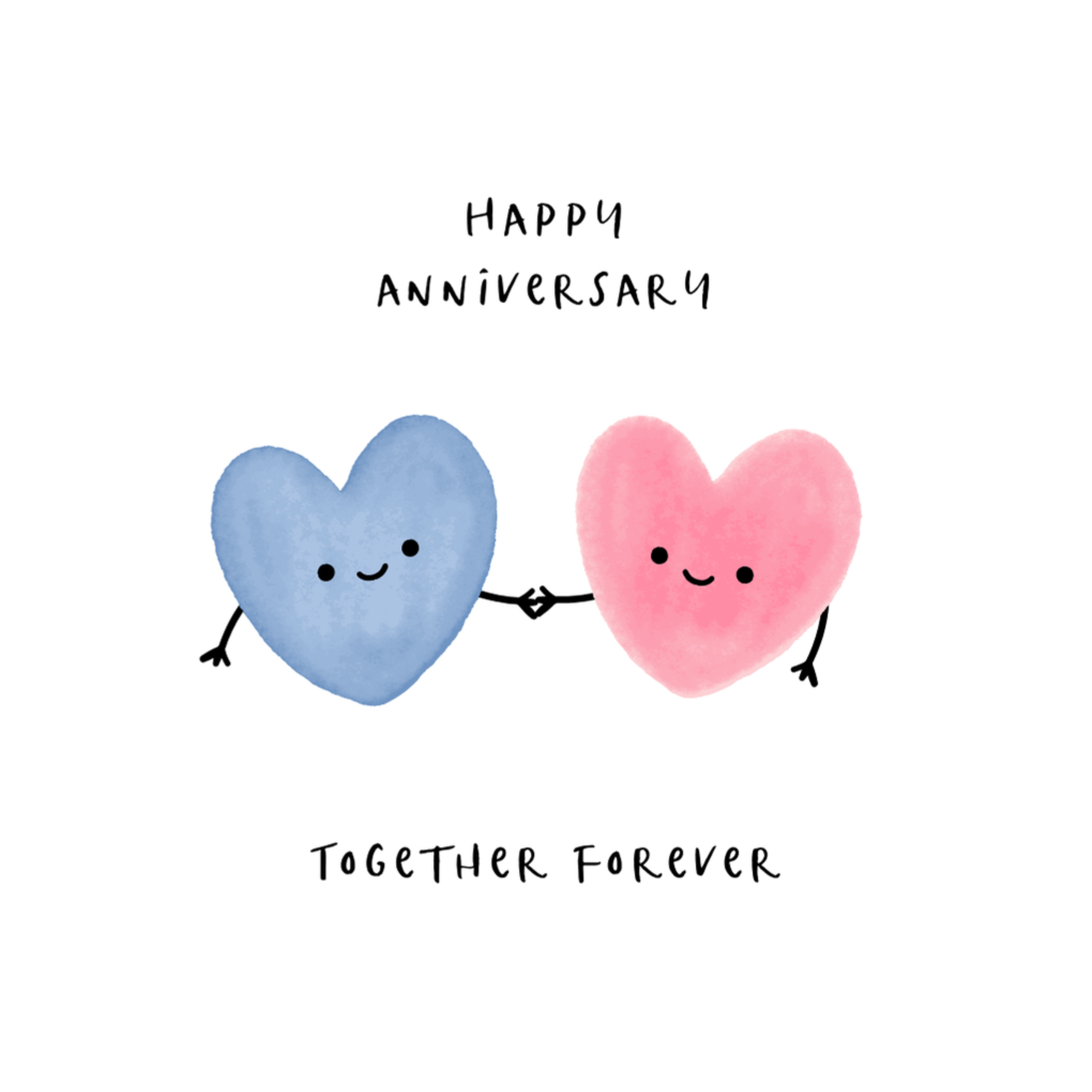Petimo - Hearts Happy Anniversary Cute Better Together Card
