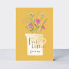 Rachel Ellen Designs - Wild Flower - Feel Better Soon Flower/Vase On Yellow