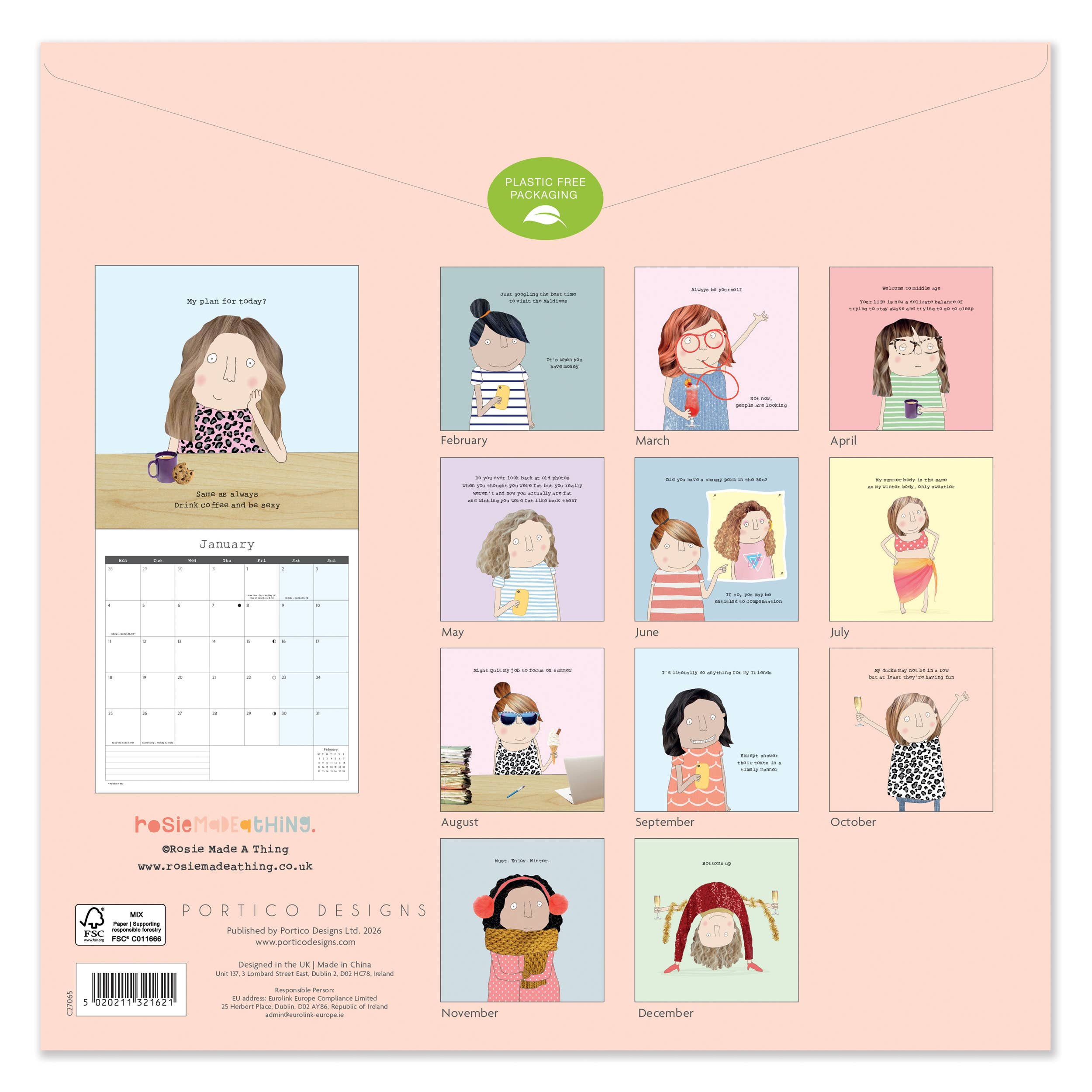 Rosie Made a Thing 2027 Square Calendar