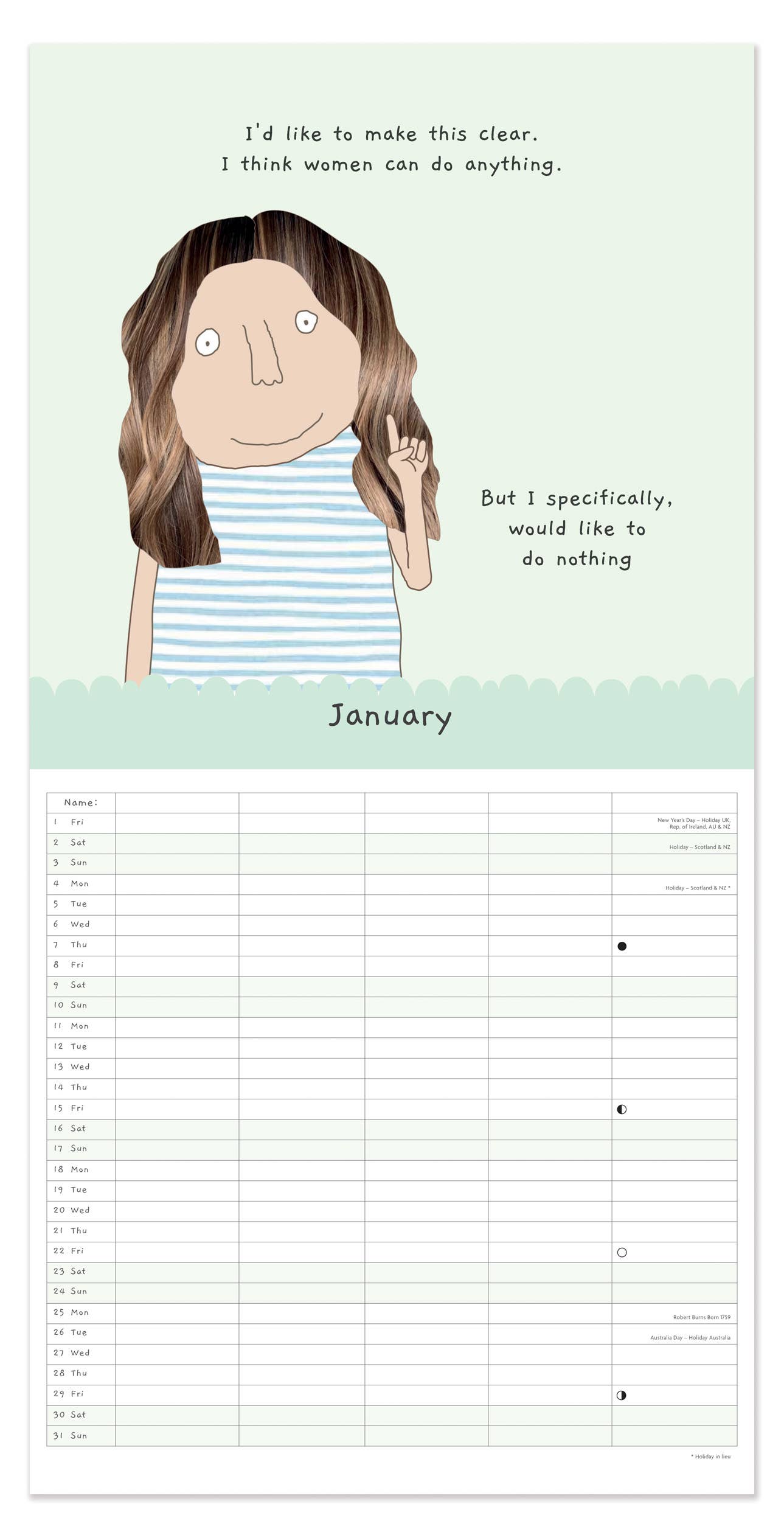 Rosie Made a Thing 2027 Square Family Calendar