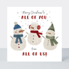 Petimo - All of You Family of Snowmen Holly Jolly Christmas Card