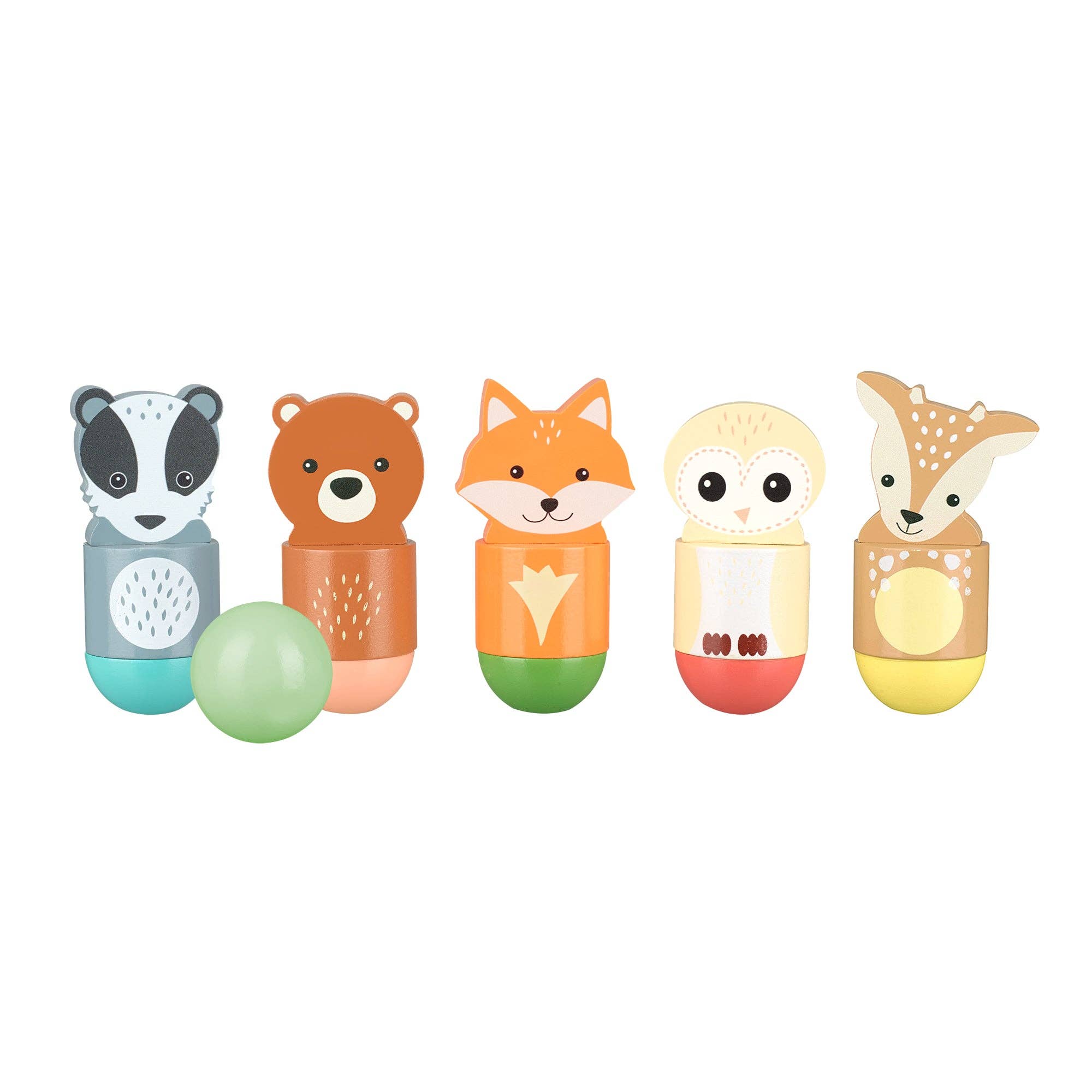 Orange Tree Toys - Woodland Wooden Skittles