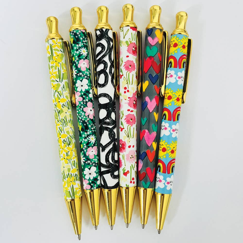 Rachel Ellen Designs - Boxed Pen - Pink Rosey Floral - More Than Just a Gift | Narborough Hall
