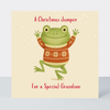Petimo - Grandson Christmas Jumper Frog Fun Christmas Card