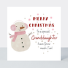 Petimo - Special Granddaughter Snowman Holly Jolly Christmas Card