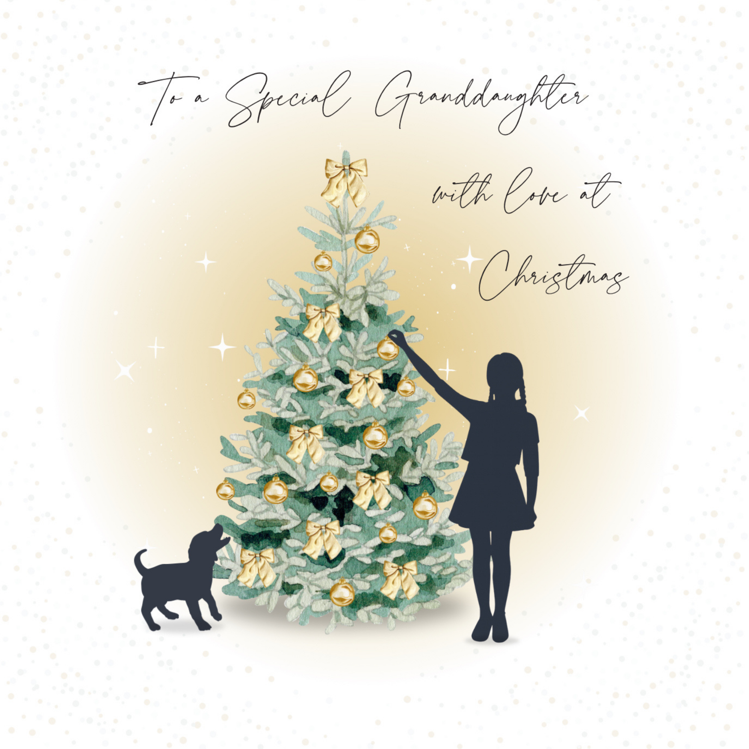 Petimo - Noelle Special Granddaughter with Love at Christmas Dog Card