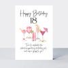 Petimo - Raise A Glass 18th Birthday Card
