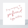 Petimo - Amazing Girlfriend Script Flourish Birthday Card