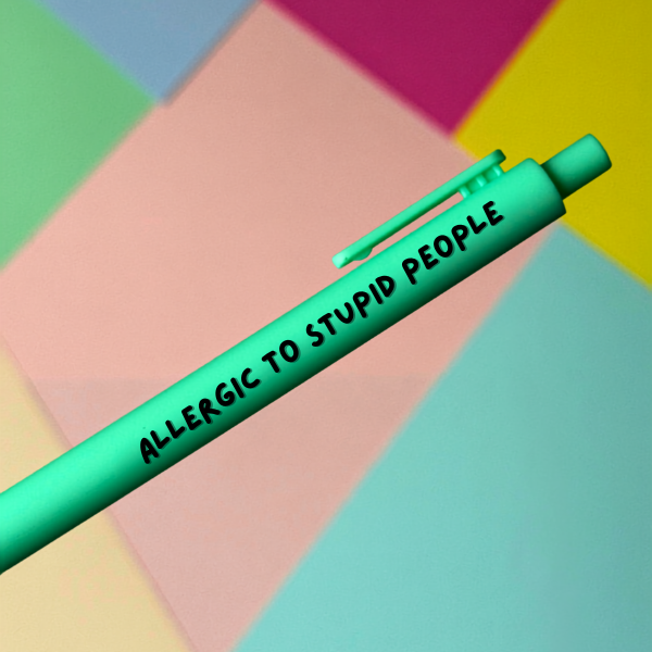 Quirky Doodles - Funny Quote Pens: Lemon Yellow