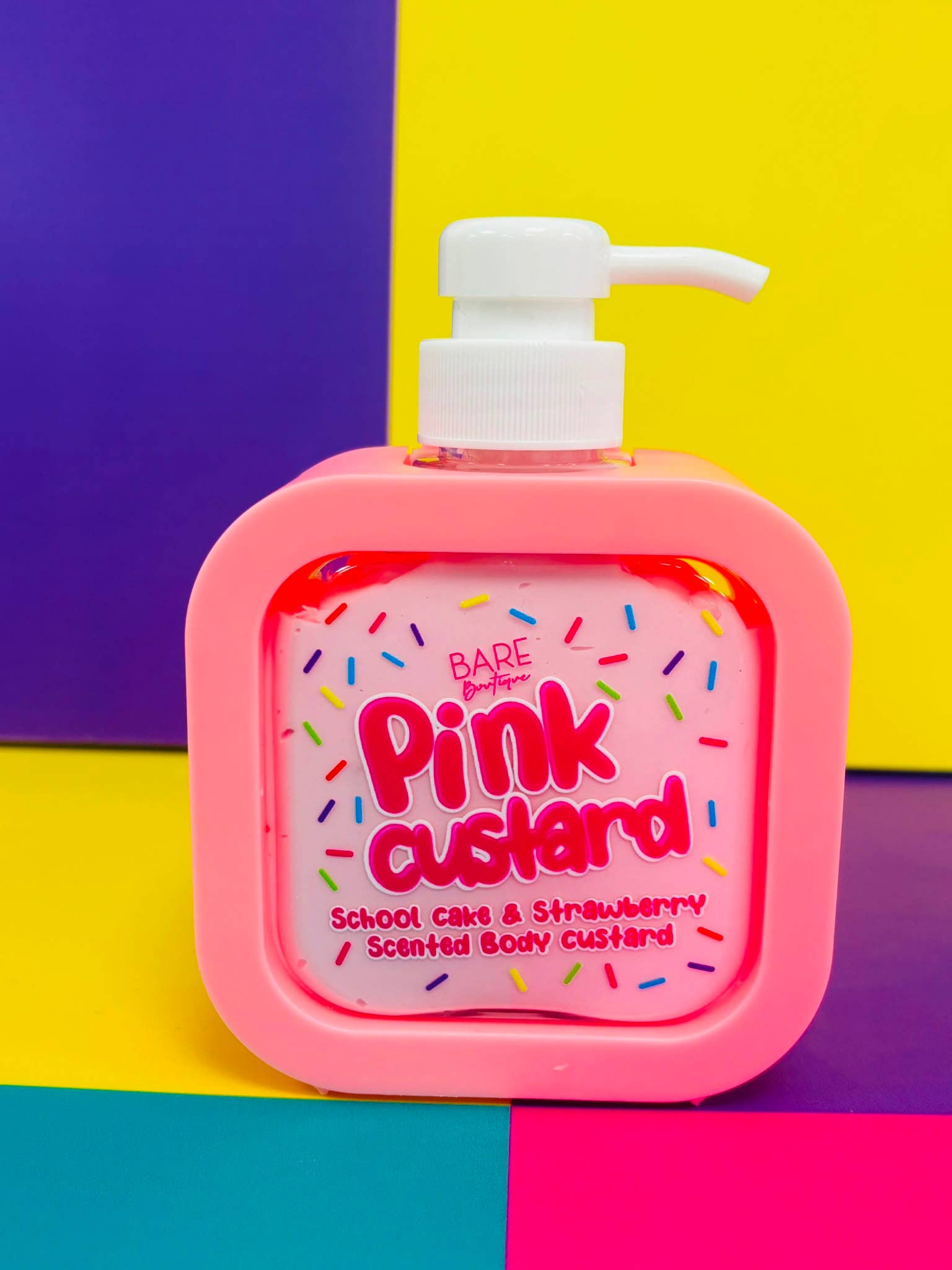 Bare Boutique - 300ml Pink Custard & School Cake scented Body Custard
