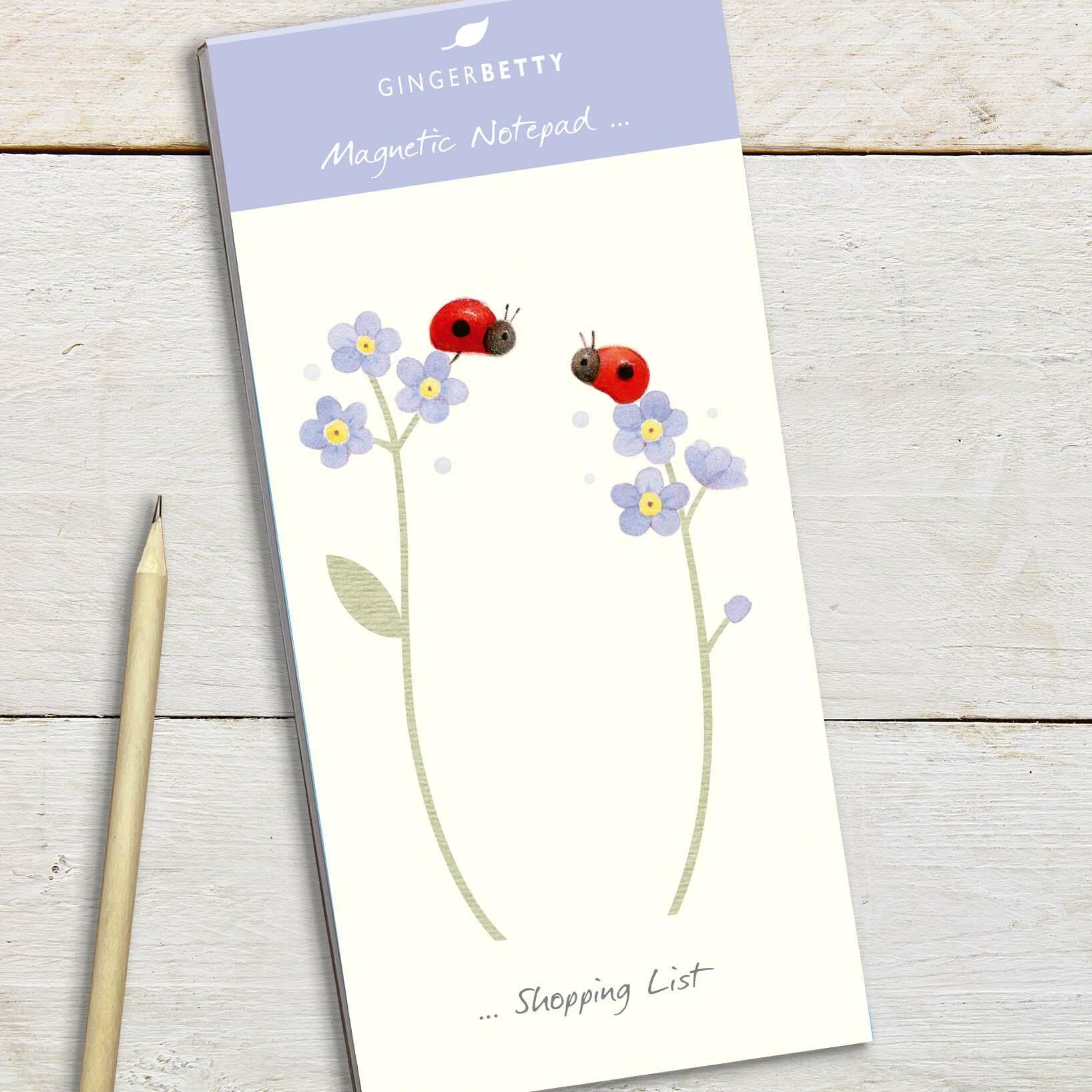 Ginger Betty Ladybirds Magnetic Notepad - More Than Just a Gift | Narborough Hall