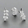 Iris & Miel Sterling Silver CZ Fern Stud Earrings